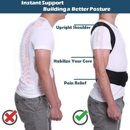 Back Pain Relief Posture Corrector Belt | Adjustable Support for Spine, Shoulder & Lumbar Alignment | XXXL - FashionShoqeen.com