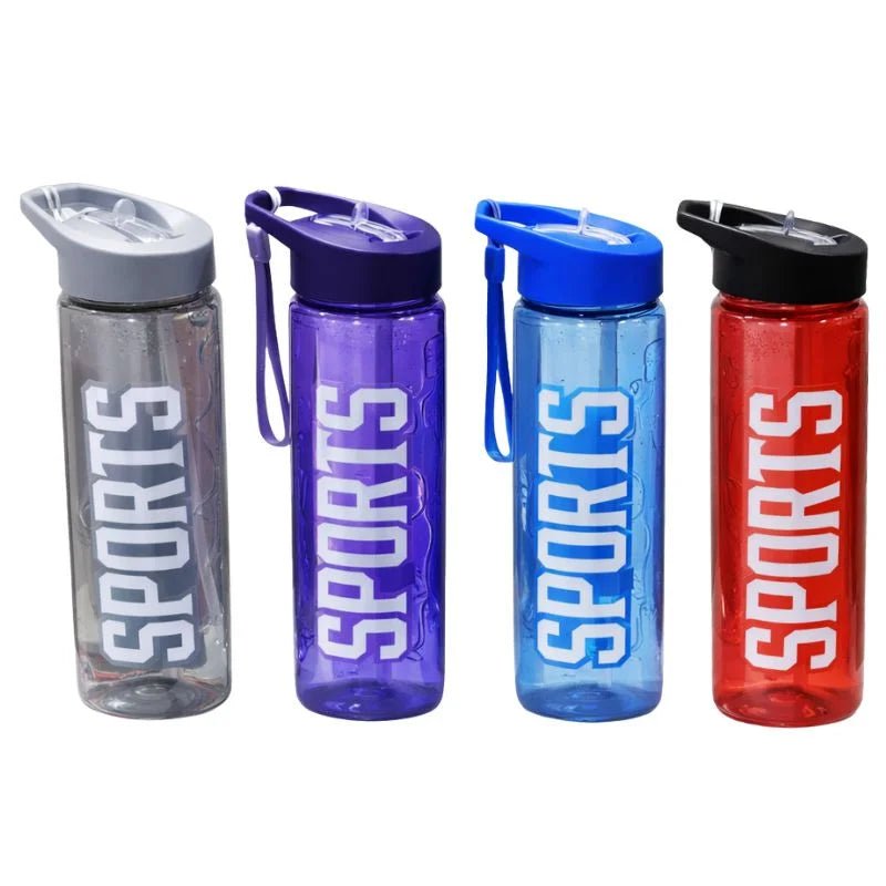 Purple Stylish Water Sport Bottle 1000ml with Straw | Leakproof BPA-Free Hydration Bottle for School, Gym & Travel - FashionShoqeen.com