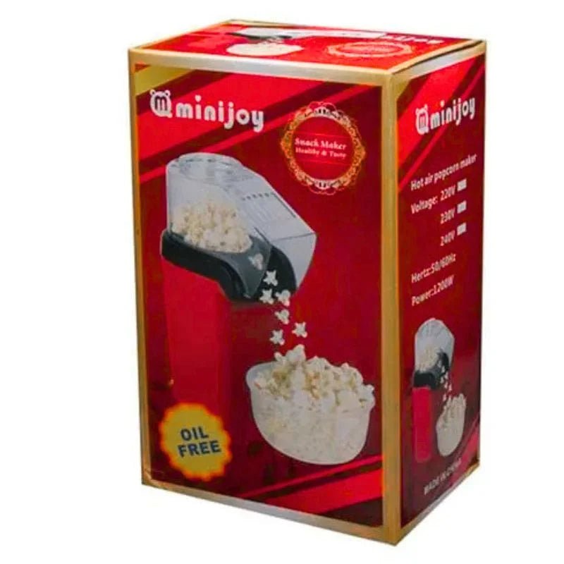 Oil Free Mini Popcorn Maker | Hot Air Popcorn Machine | Electric Popcorn Popper for Home & Kids | 1200W - FashionShoqeen.com