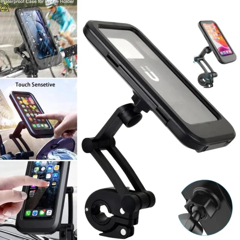 Waterproof Bike Phone Holder 360° Rotation | Handlebar Mobile Mount for Bicycle & Motorcycle - FashionShoqeen.com