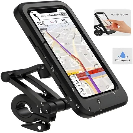 Waterproof Bike Phone Holder 360° Rotation | Handlebar Mobile Mount for Bicycle & Motorcycle - FashionShoqeen.com