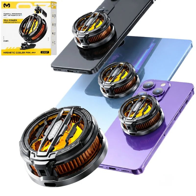 MEMO CX07 Mobile Cooling Fan 15W | Semiconductor Phone Cooler for Gaming | Magnetic Mobile Radiator for Android & iPhone - FashionShoqeen.com