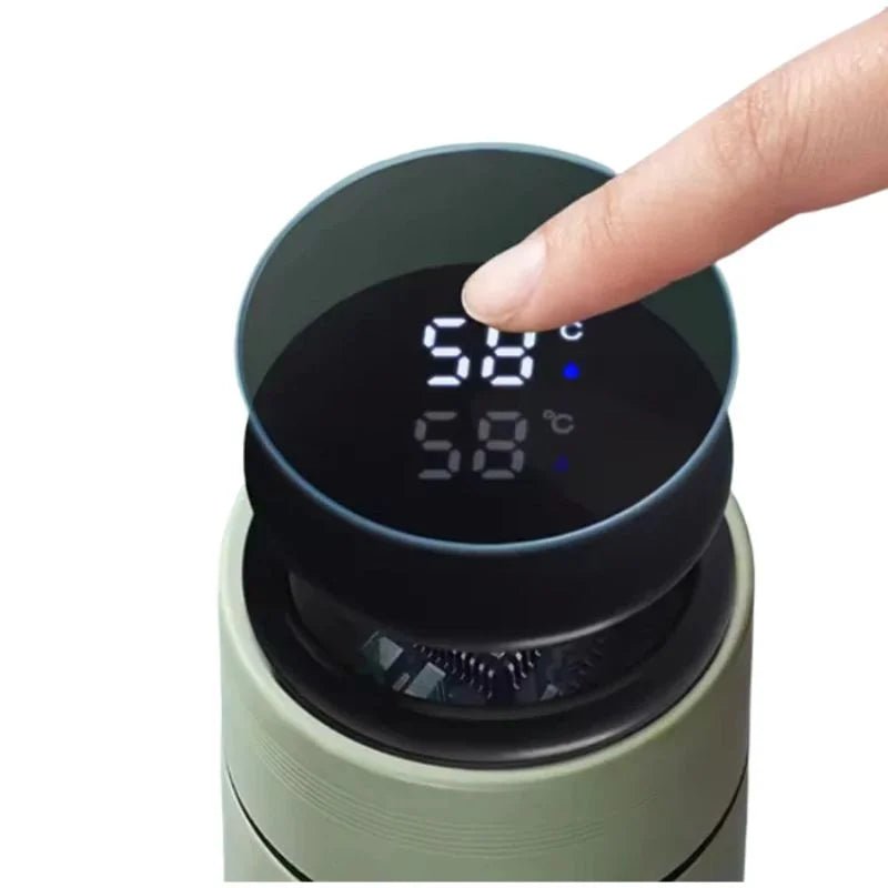 LED Temperature Display Water Bottle Stars Design | Smart Stainless Steel Vacuum 500ml Flask | Random Color - FashionShoqeen.com