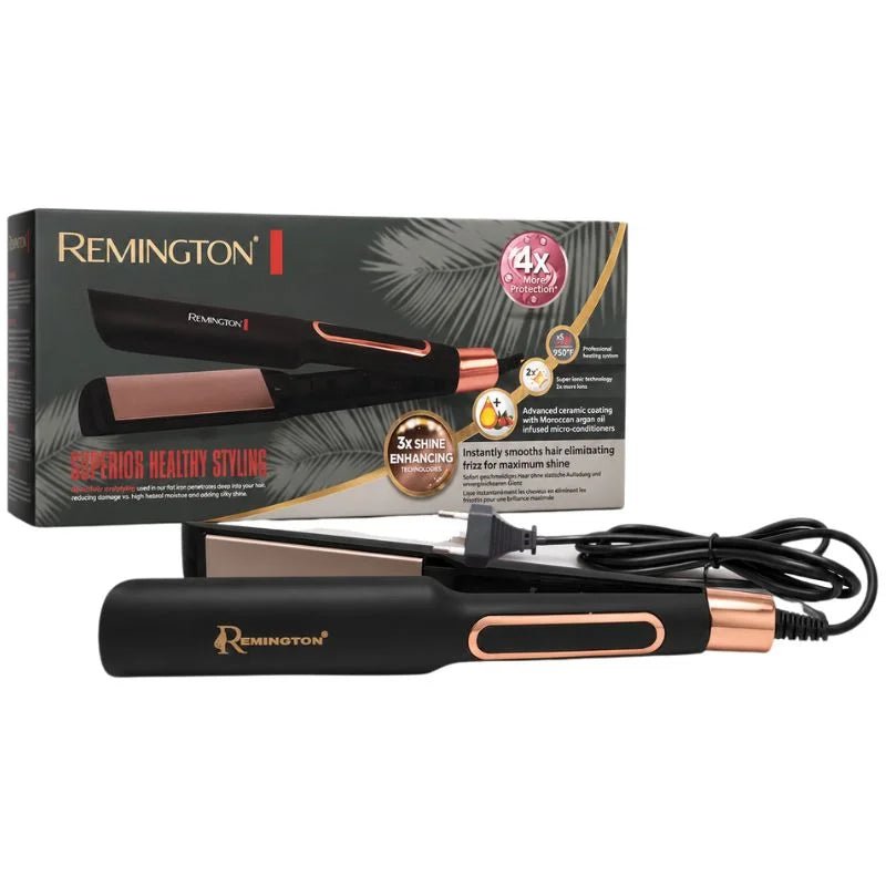 Remington Supports Healthy Styling Hair Straightener | Model FR-2115 | Infrared Technology Ceramic Plates Flat Iron - FashionShoqeen.com