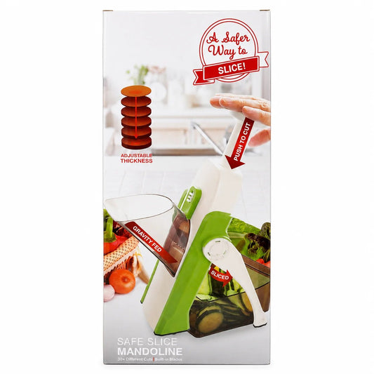 Brava Spring Vegetable Slicer Chopper | Manual Mandoline Cutter / Grinder | Multi-Function Fruit & Vegetable Slicer - FashionShoqeen.com