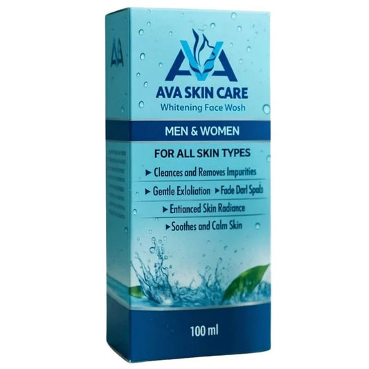 AVA Face Wash | Glycolic Acid & Vitamin-Enriched Brightening Cleanser | Deep Cleansing & Hydrating Formula | For All Skin Types - FashionShoqeen.com