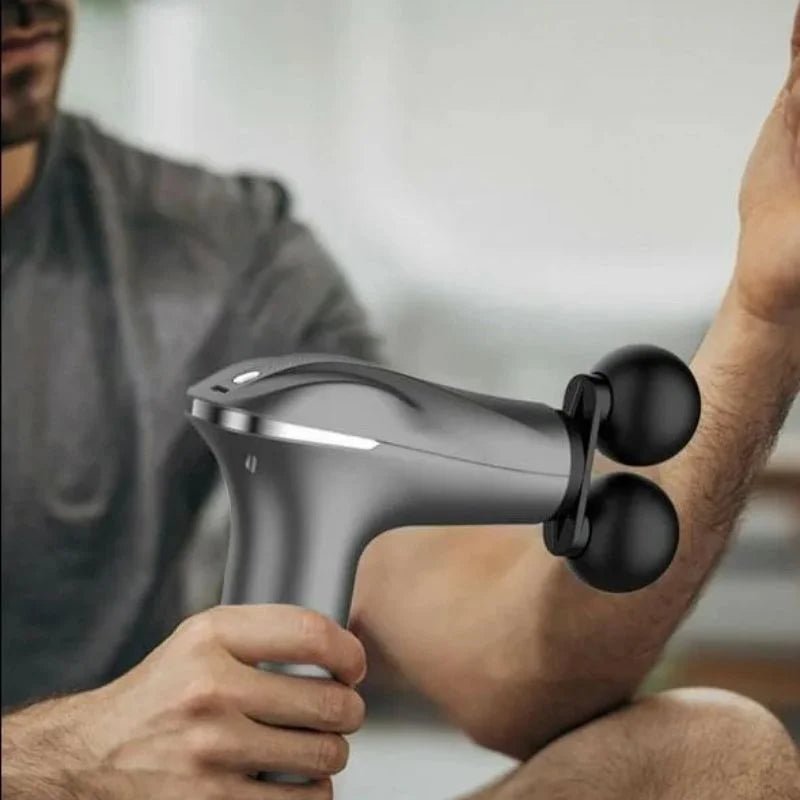 Fascial Tissue Massage Gun | Model BLD-329 | Rechargeable Massage Gun | LCD Display | 4 Massage Heads for Muscle Recovery & Pain Relief - FashionShoqeen.com