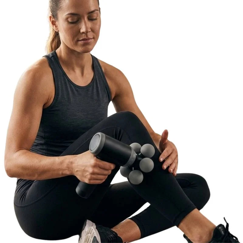 Five Head Massage Gun | Rechargeable Deep Tissue Muscle Massager | 9 Massage Heads | 6 Speed Levels | Model BLD-780 | Random color - FashionShoqeen.com
