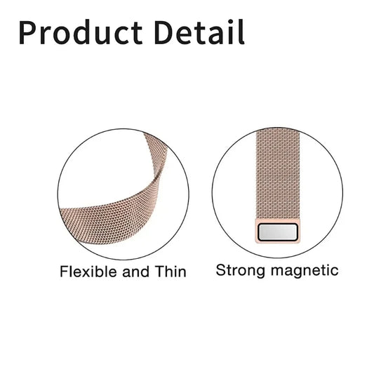 Pale Rose | Apple Watch Milanese Magnetic Loop Strap | Stainless Steel Band  | 42mm / 44mm / 45mm