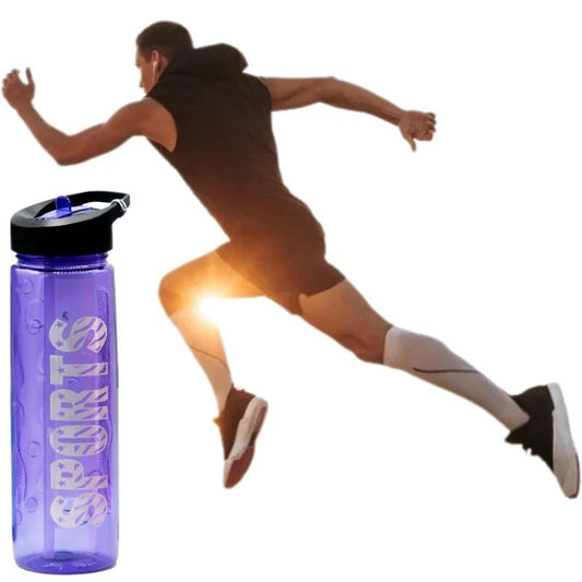 Purple Stylish Water Sport Bottle 1000ml with Straw | Leakproof BPA-Free Hydration Bottle for School, Gym & Travel - FashionShoqeen.com