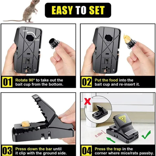 Heavy Duty Plastic Mouse Trap | Reusable Mouse Catcher | Best Quality Rodent Trap - FashionShoqeen.com