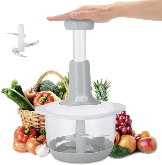 2L Manual Hand Push Chopper & Multifunctional Mixer | Vegetable Chopper, Meat Grinder, and Baby Food Maker