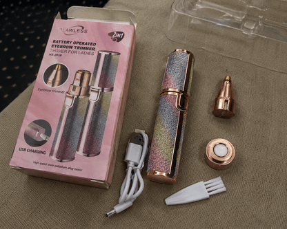 Blawless 2-in-1 Eyebrow Trimmer & Facial Hair Remover for Women | Rechargeable USB Electric Facial Hair Remover - FashionShoqeen.com