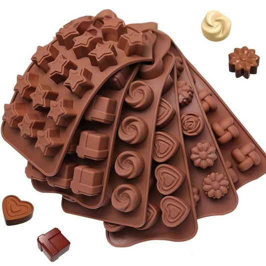 Silicone Chocolate Molds Shapes | Non-Stick Candy & Cake Making Mold for Kids & Adults | Random Shapes - FashionShoqeen.com