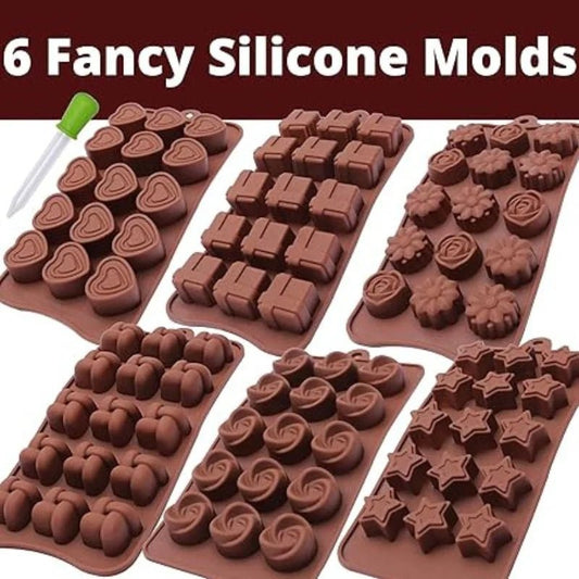 Silicone Chocolate Molds Shapes | Non-Stick Candy & Cake Making Mold for Kids & Adults | Random Shapes - FashionShoqeen.com