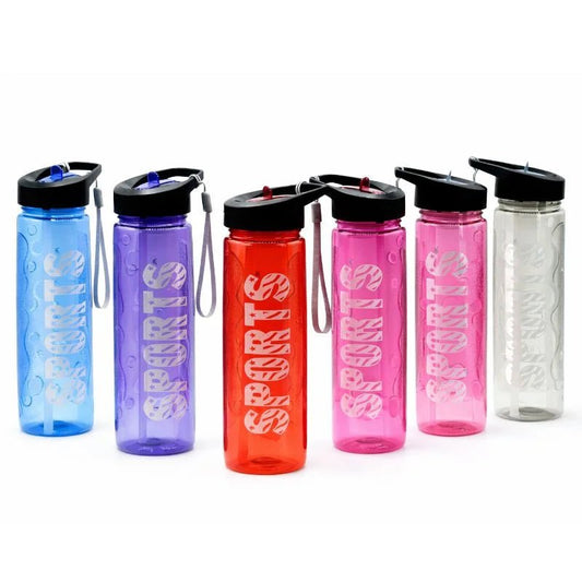 Purple Stylish Water Sport Bottle 1000ml with Straw | Leakproof BPA-Free Hydration Bottle for School, Gym & Travel - FashionShoqeen.com