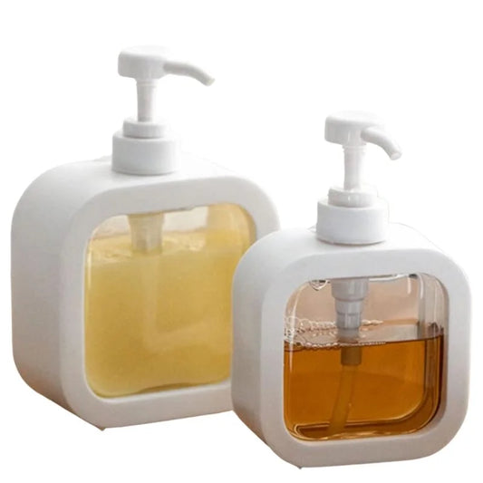 Portable Refillable Soap Dispenser Bottle | 300ml 500ml Clear Pump Bottle for Kitchen Bathroom Shower Lotion Shampoo