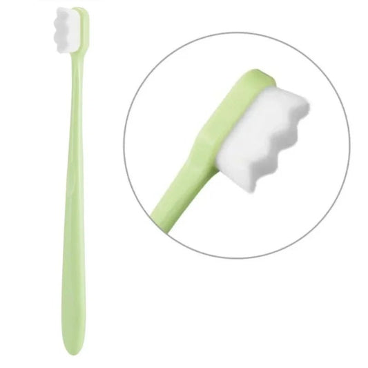 Nano Toothbrush with Travel Case | Ultra Soft Micro-Nano Bristles | For Sensitive Gums, Adults & Kids | Parrot Color - FashionShoqeen.com