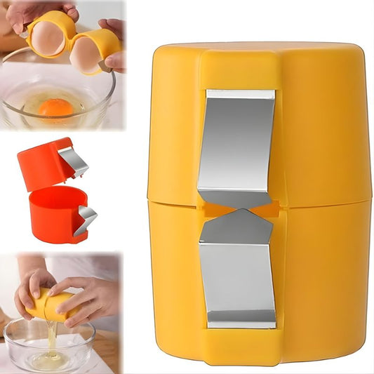 Efficient Egg Opener & Egg Shell Cracker Tool | Stainless Steel Egg Shell Opener Kitchen Gadget for Raw & Boiled Eggs | Random color - FashionShoqeen.com