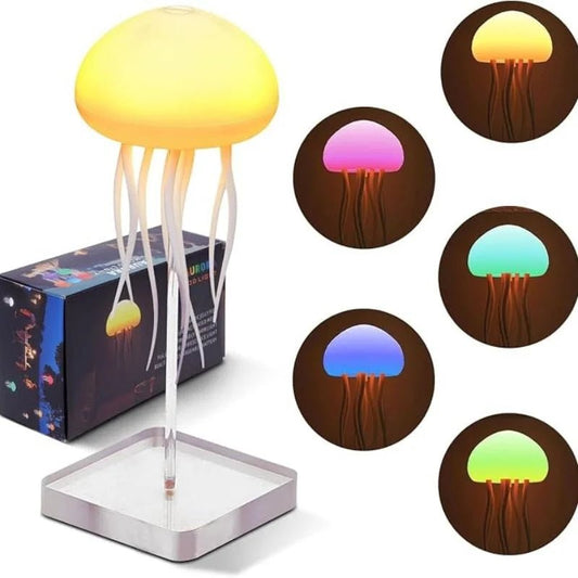 LED Jellyfish Lamp RGB Mood Light | Voice Control Fantasy Jellyfish Night Light | Decorative Bedroom & Living Room Lighting - FashionShoqeen.com