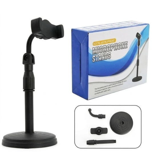 Adjustable Mobile Phone Stand with Flexible Gooseneck Arm | For Recording, Live Streaming & Video Calls | Stable Desk Mount Stand - FashionShoqeen.com