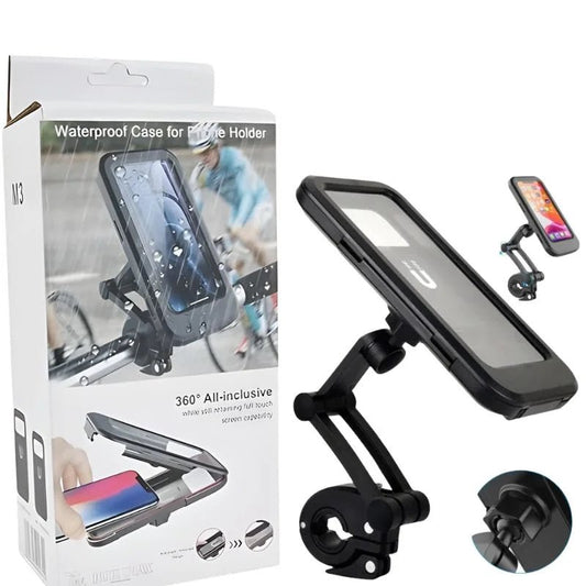 Waterproof Bike Phone Holder 360° Rotation | Handlebar Mobile Mount for Bicycle & Motorcycle - FashionShoqeen.com