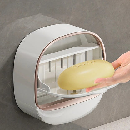 Wall Mounted Soap Holder with Drainage | Bathroom Soap Box Pakistan