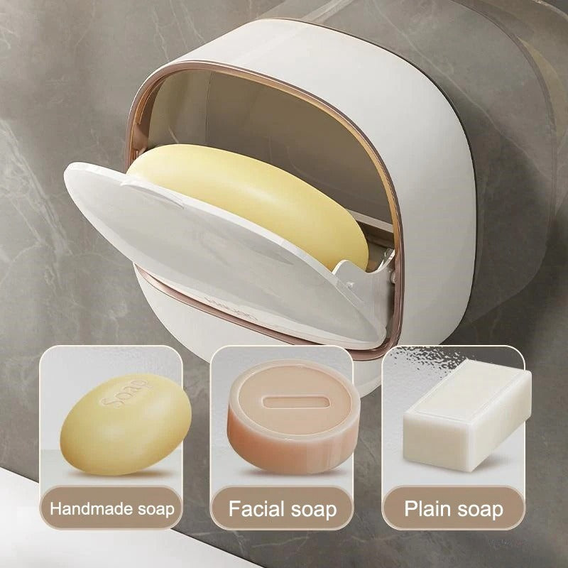 Wall Mounted Soap Holder with Drainage | Bathroom Soap Box Pakistan