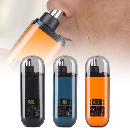 Vape device with digital display and three color options on a white background