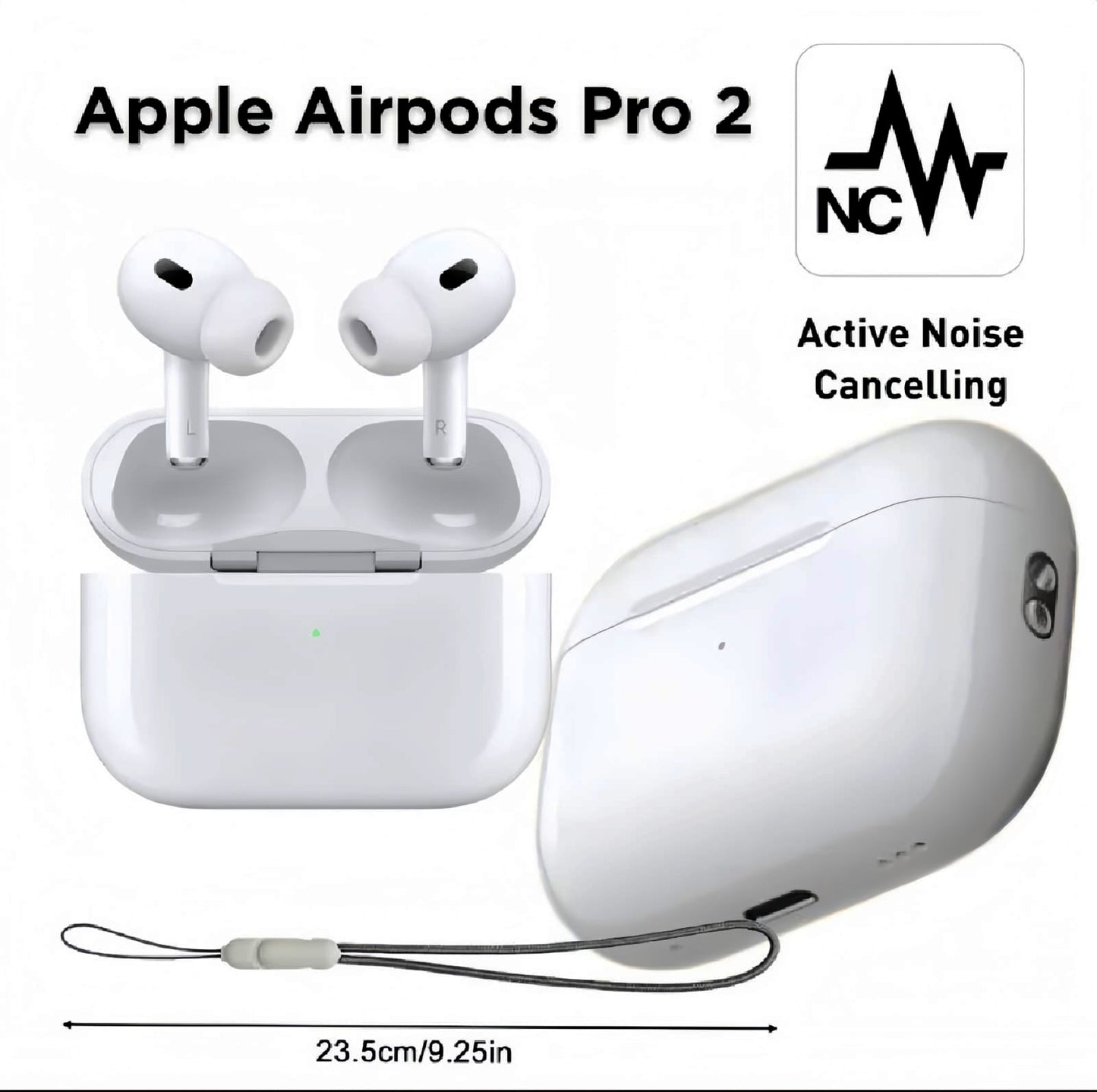 AirPods Pro 2 Style Wireless Bluetooth Earbuds with ANC