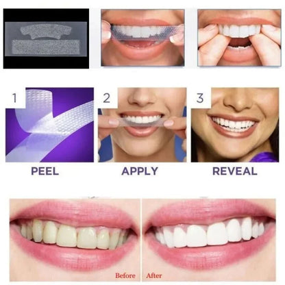 Gegemoon 3D Teeth Whitening Strips | Professional 7-Day Whitening Kit | Enamel Safe Whitening Strips | Deep Stain Removal | Mint Flavor | 7 Pairs