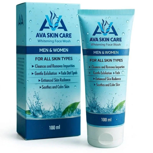 AVA Face Wash | Glycolic Acid & Vitamin-Enriched Brightening Cleanser | Deep Cleansing & Hydrating Formula | For All Skin Types - FashionShoqeen.com