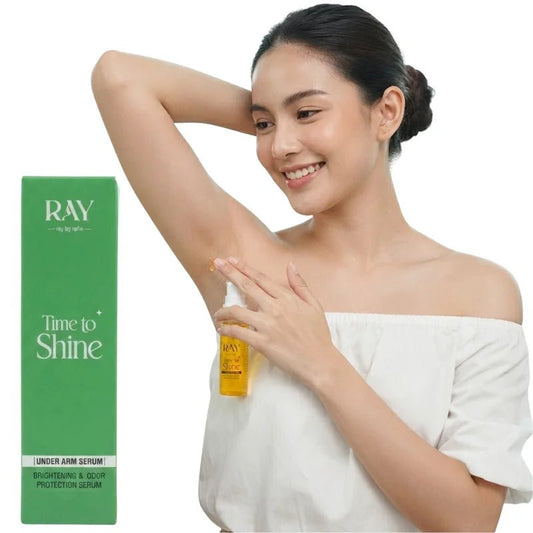 Ray Time To Shine Underarm Serum | Brightening Underarm Serum with Niacinamide, Alpha Arbutin & Hyaluronic Acid | Lightweight Daily Care | 30ml - FashionShoqeen.com
