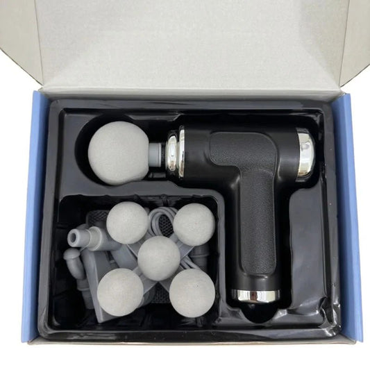 Five Head Massage Gun | Rechargeable Deep Tissue Muscle Massager | 9 Massage Heads | 6 Speed Levels | Model BLD-780 | Random color - FashionShoqeen.com