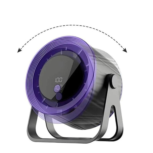 Desktop Circular Rechargeable Fan with 360° Adjustable Airflow | Model QL-02 | Quiet Personal Cooling Fan for Home, Office & Bedroom | Random Color - FashionShoqeen.com